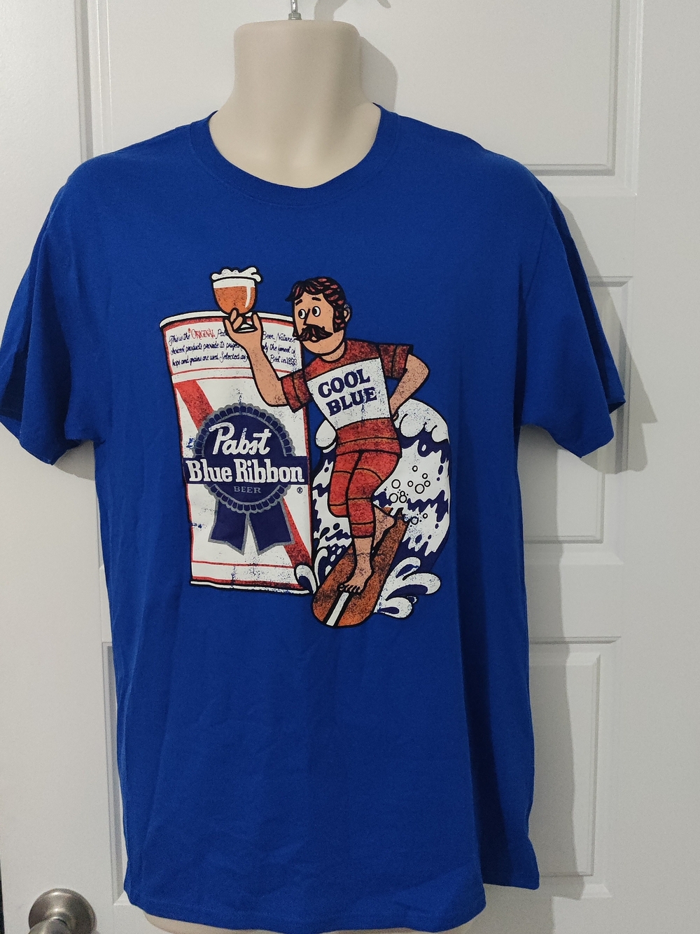 Pabst Blue Ribbon Men's Short Sleeve Graphic Tee - Blue